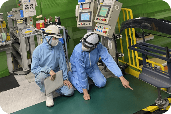 生産している状態での最終確認